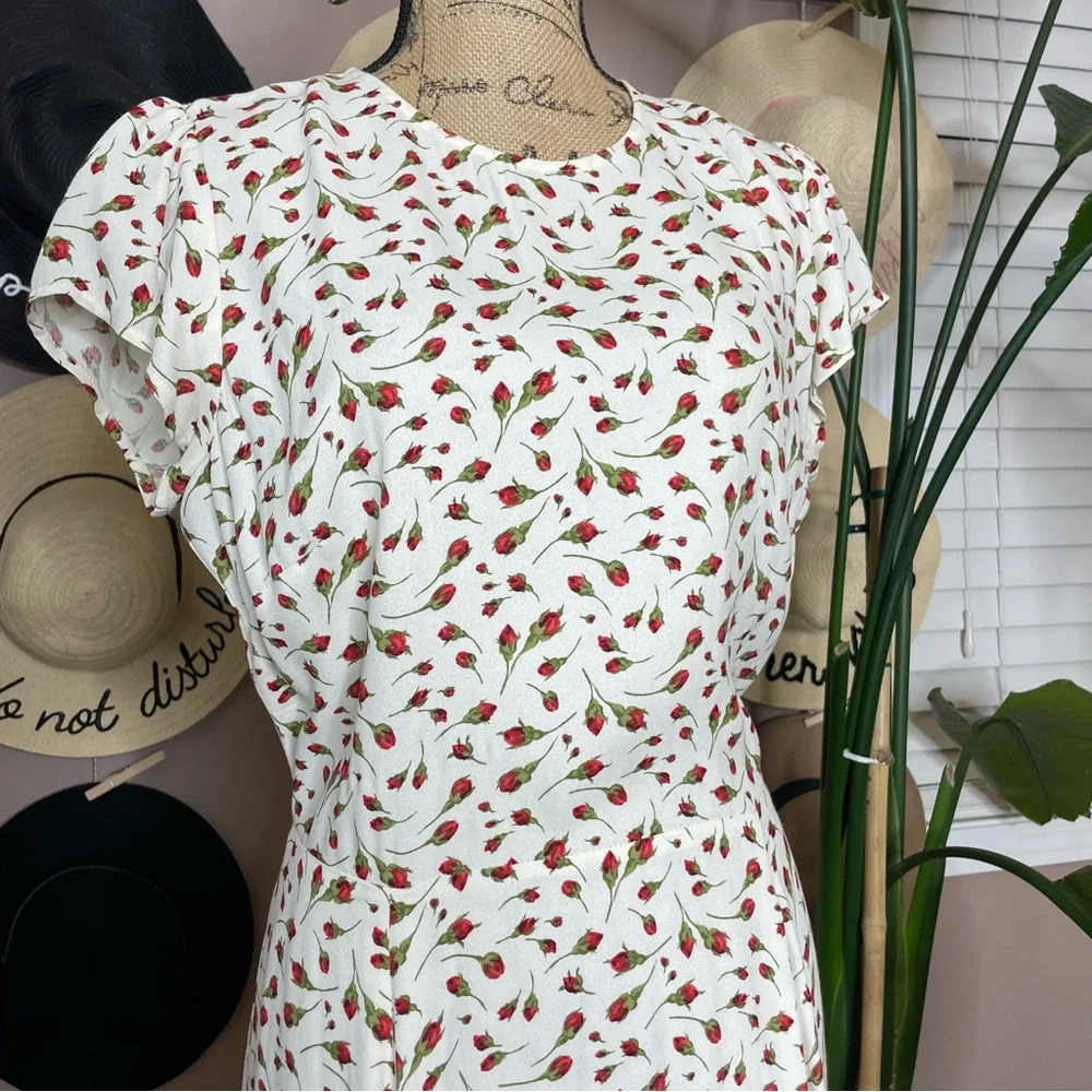 Reformation mini rose print dress - Picture 3 of 15